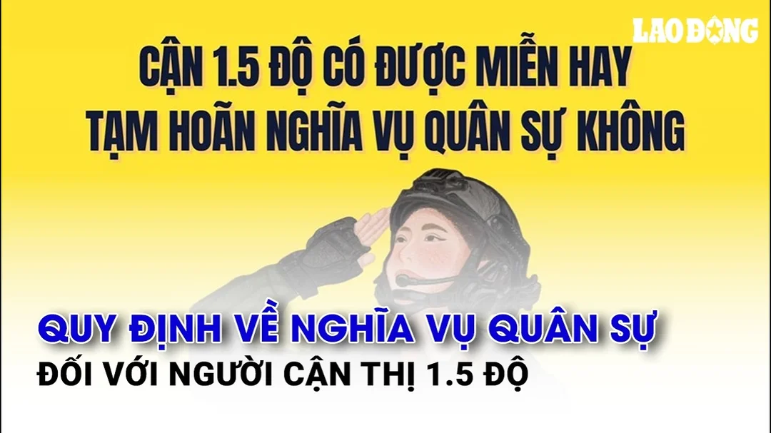 Quy định về nghĩa vụ quân sự đối với người cận thị 1,5 độ