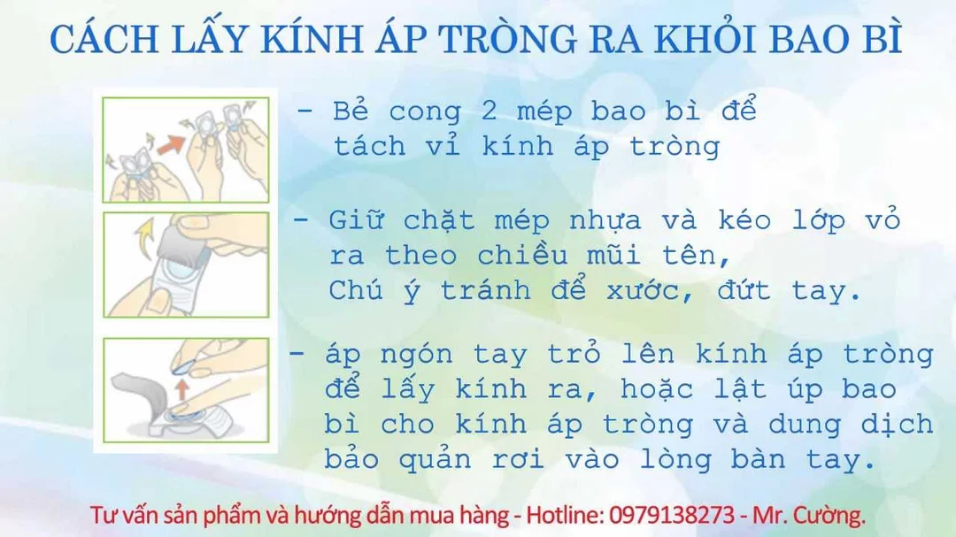 Cách đeo, cách tháo và bảo quản kính áp tròng SEED