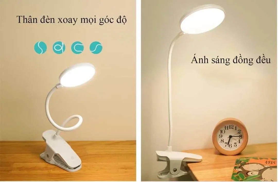 Đèn học kẹp bàn chống cận thị USB đèn học kẹp bàn chống cận thị USB nhỏ gọn cho bàn học sinh