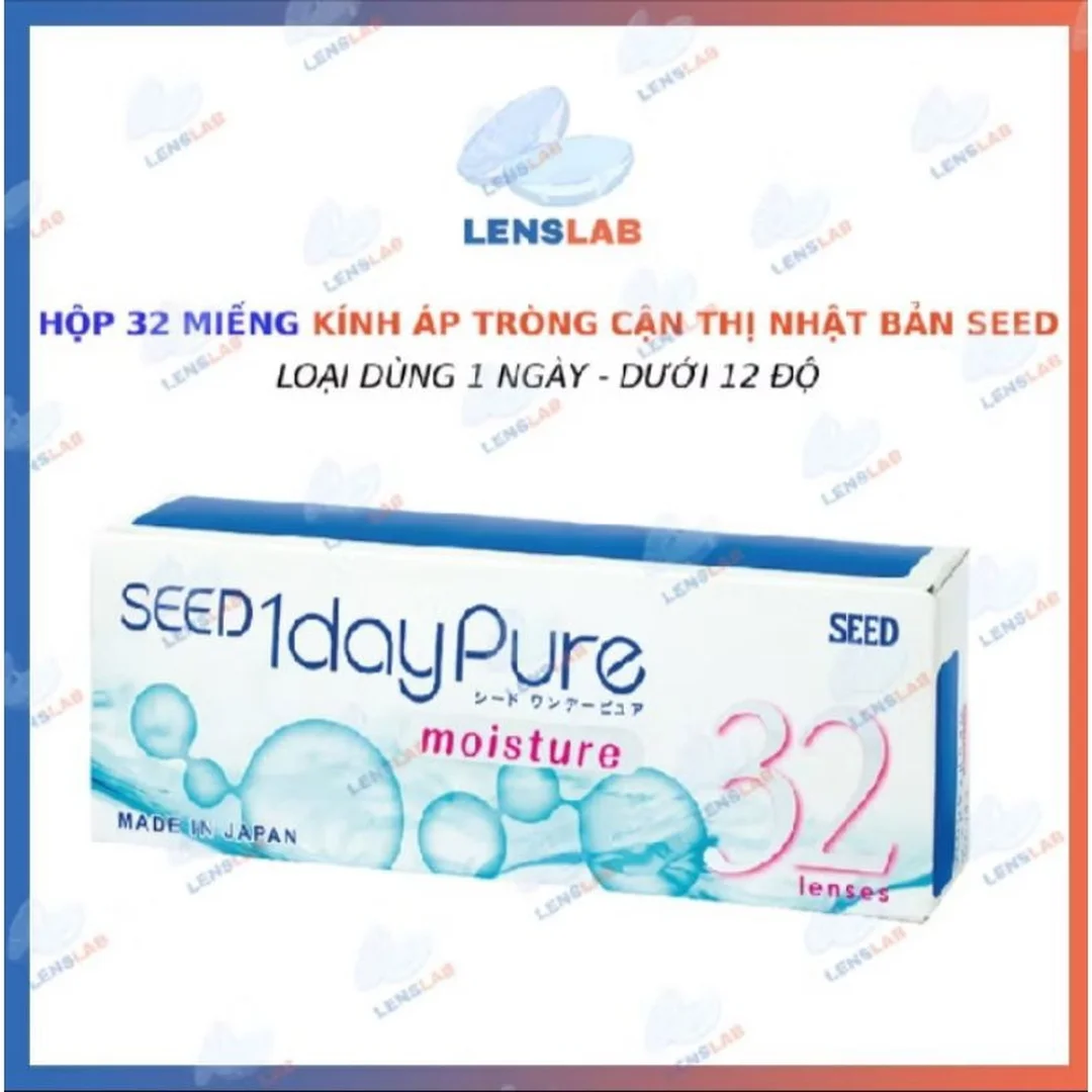 so sánh kính áp tròng cận thị seed 1 ngày và 1 tháng